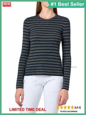 Striped Rib Pullover Long Sleeve Crew Neck Modern Fit Fall Sweater